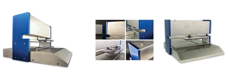 Widok urządzenia (gięta blacha INOX 1 mm, frezowane i anodowane aluminium 15 mm), detale